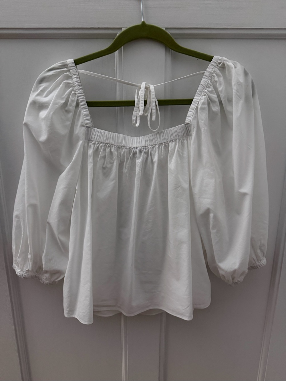 NWT Madewell White Puff Sleeved Blouse.